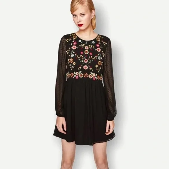 Zara | Dresses | Zara Embroidered Floral Mini Dress | Poshmark Zara | Dresses | Zara Embroidered Floral Mini Dress | Poshmark